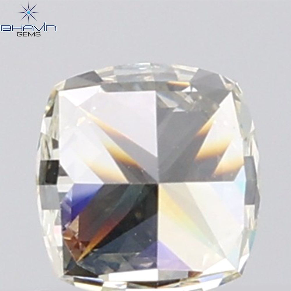 1.01 CT Cushion Diamond Natural Yellow Color VVS1 Clarity (5.38 MM)