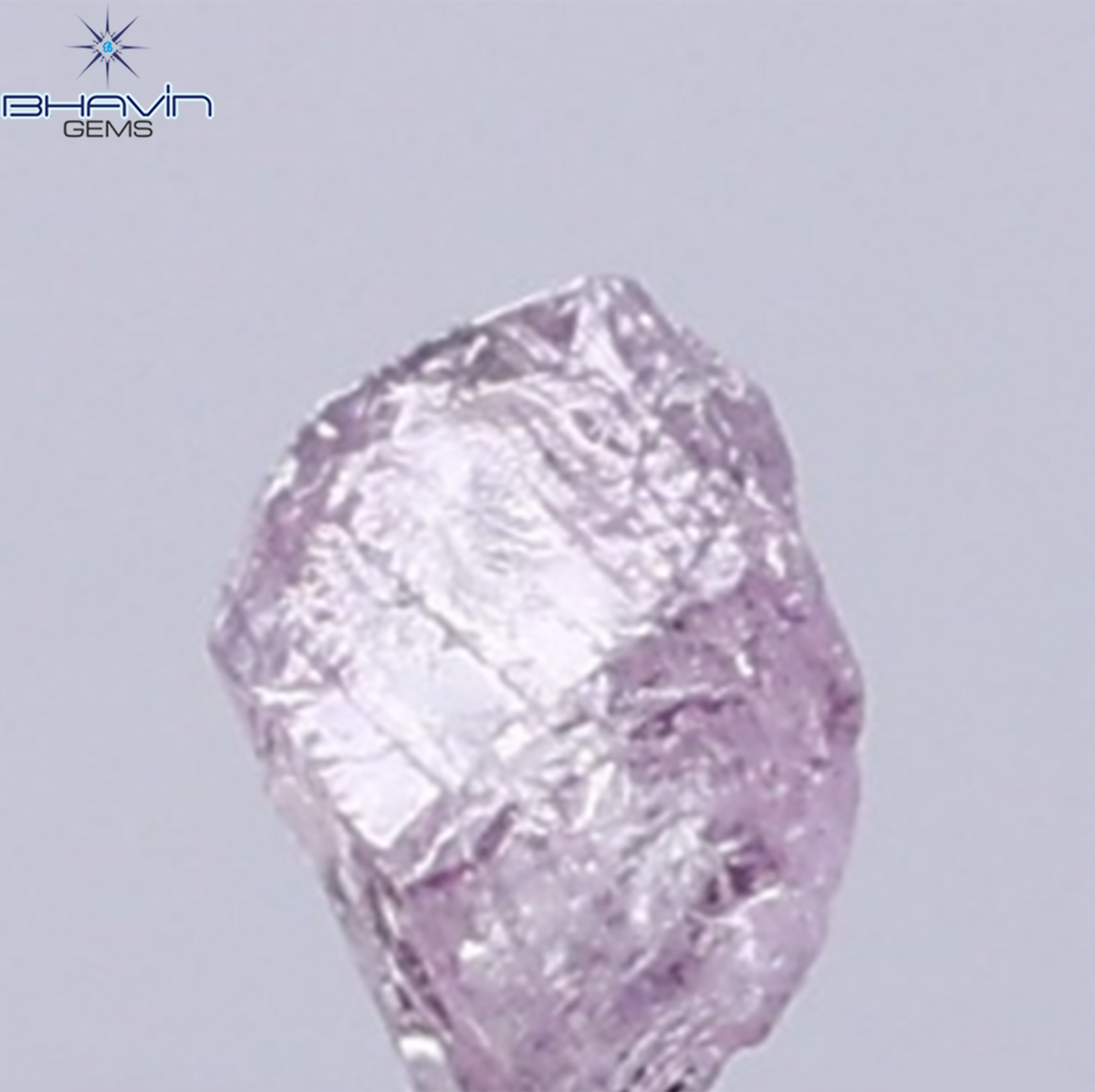 0.08 CT Natural Rough Diamond Pink Color Clarity VS (3.38 MM)