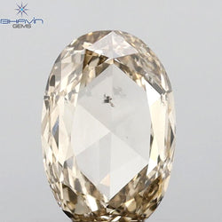 0.83 CT Oval Shape Natural Diamond Brown Color SI1 Clarity (7.92 MM)