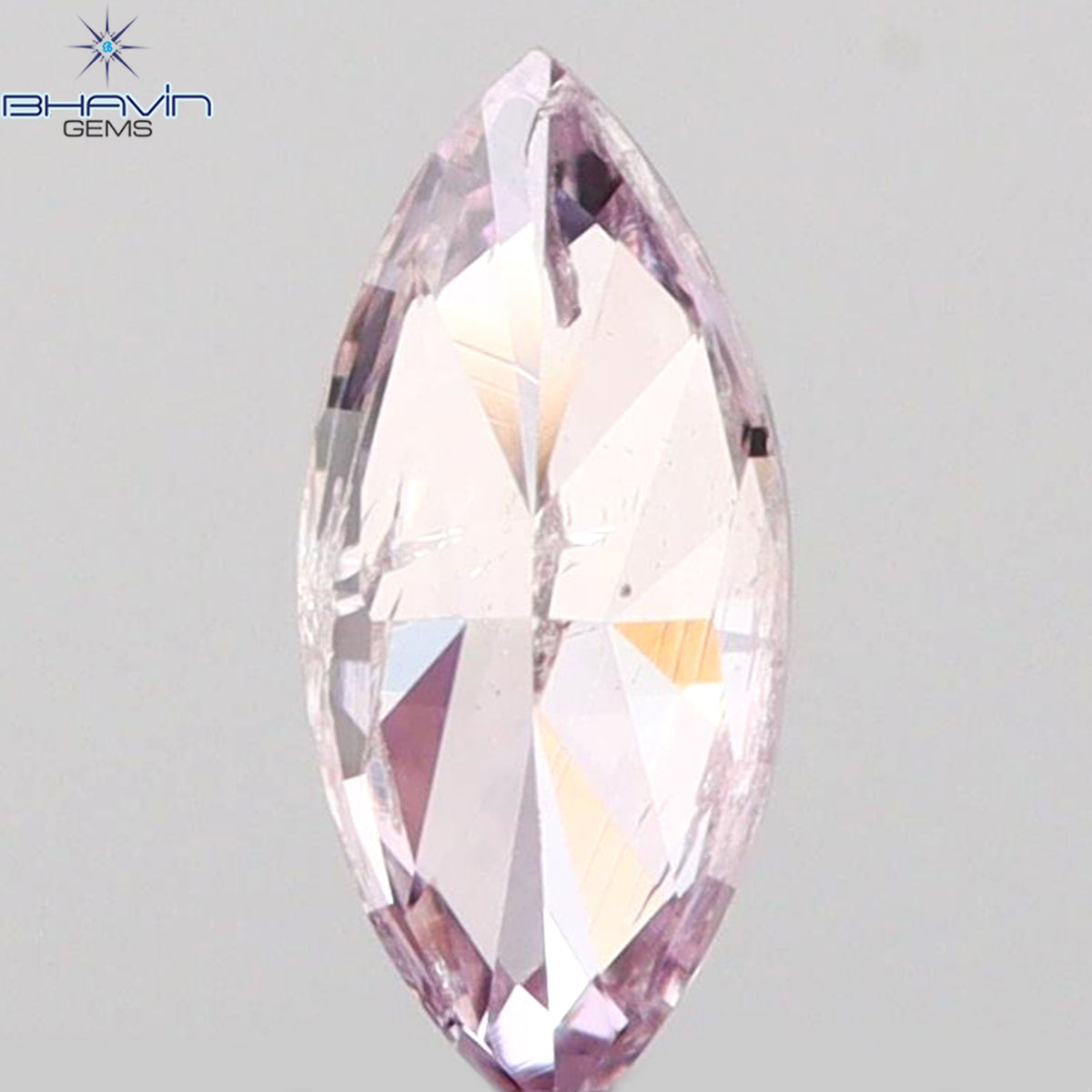 0.13 CT Natural Marquise Diamond Pink Color Clarity SI2 (5.12 MM)