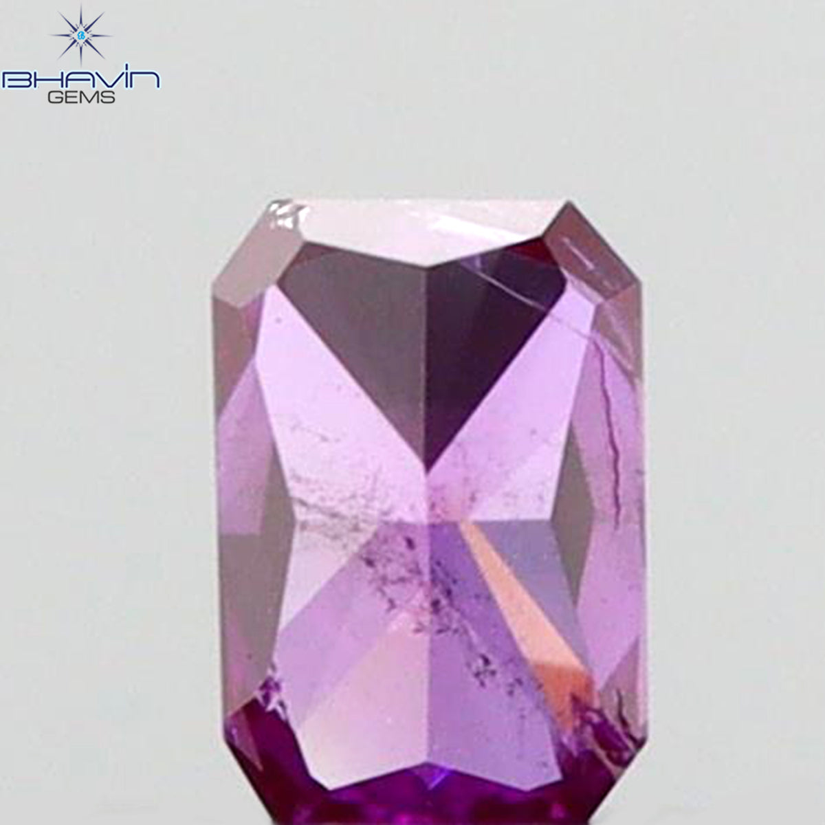 0.08 CT Natural Radiant Diamond Enhanced Pink Color Clarity SI1 (2.97 MM)