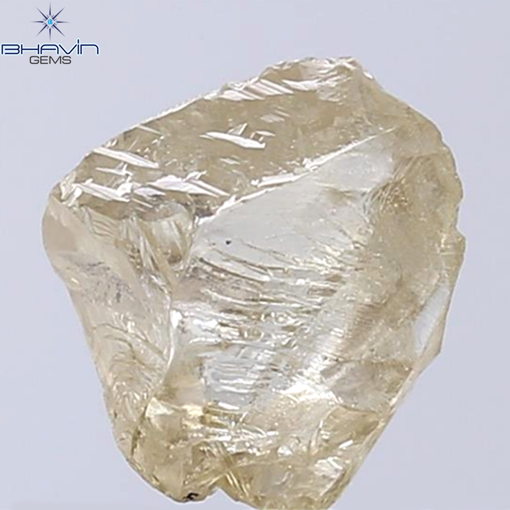 2.30 CT Rough Shape Natural Diamond Green Yellow Color SI Clarity (9.55 MM)