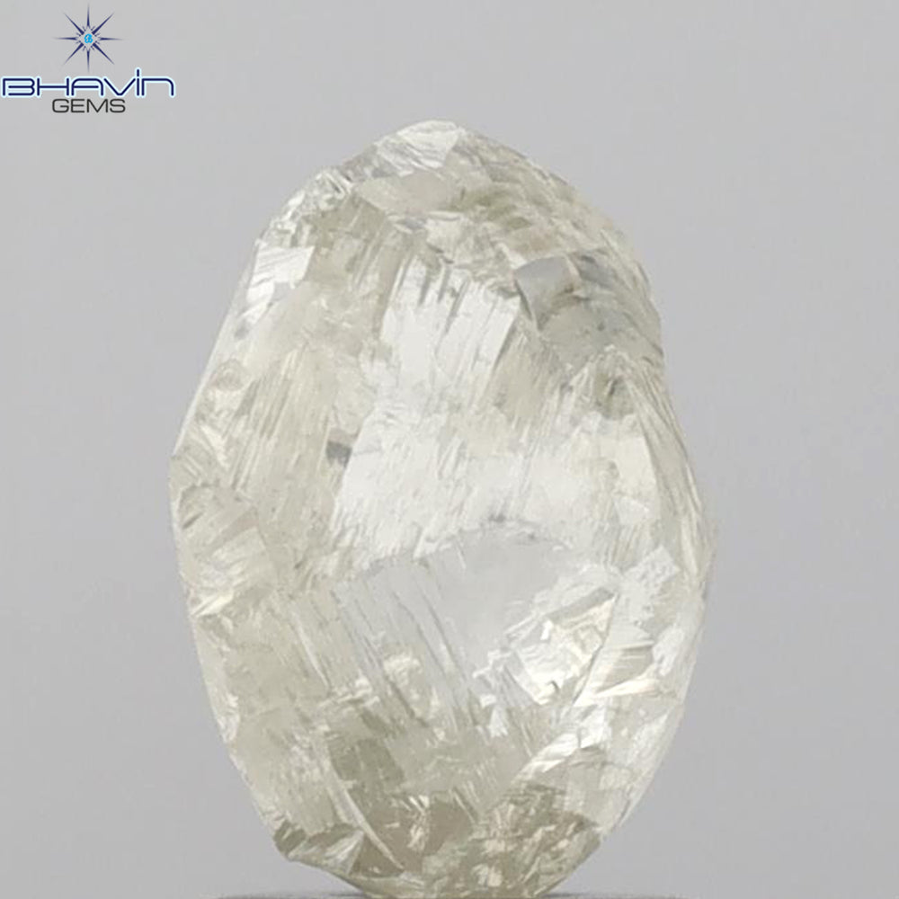 2.22 CT Rough Shape Natural Diamond Yellow Color SI1 Clarity (8.53 MM)