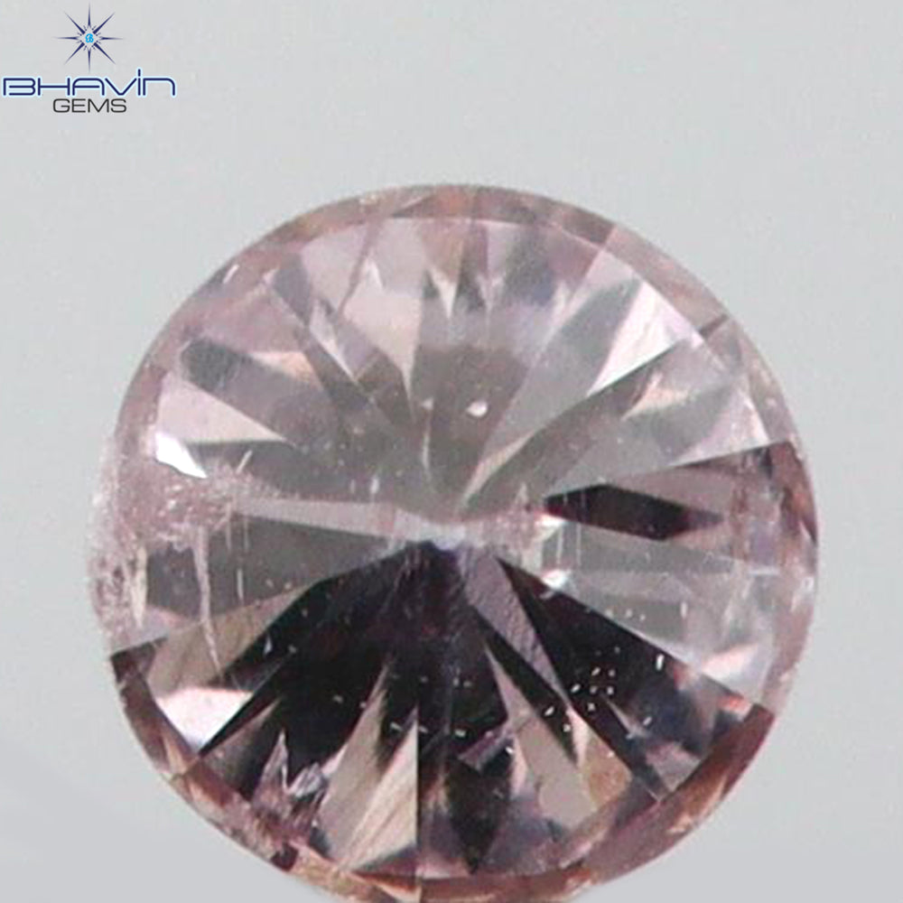 0.04 CT Round Shape Natural Diamond Pink Color SI2 Clarity (2.20 MM)