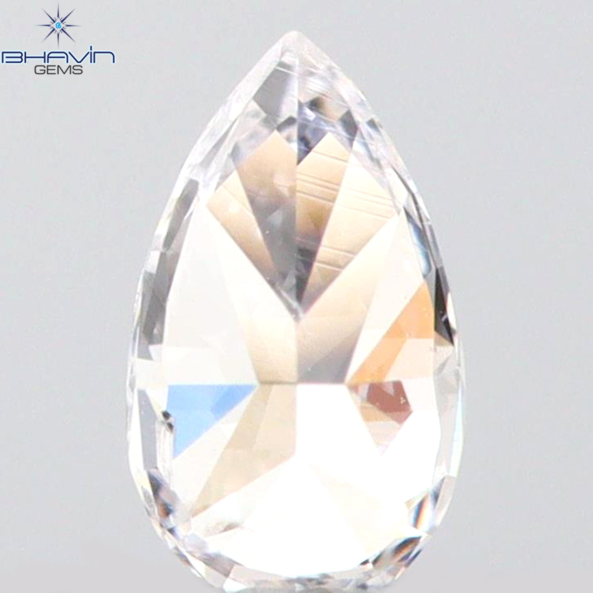0.08 CT ペアシェイプ ナチュラル ダイヤモンド ピンク色 VS1 クラリティ (3.45 MM)