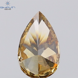 0.50 CT Natural Pear Diamond Brown Color Clarity SI (6.90 MM)