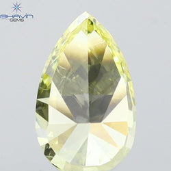 0.31 CT Pear Shape Natural Diamond Yellow Color VS2 Clarity (5.37 MM)