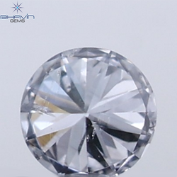 0.18 CT ラウンド ローズ カット シェイプ 天然ダイヤモンド ピンク色 I2 クラリティ (3.86 MM)