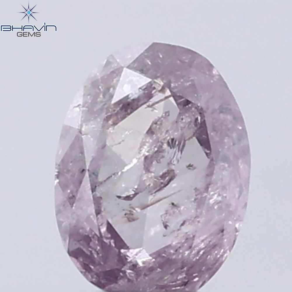 0.25 CT Oval Diamond Natural Pink Color I3 Clarity (4.69 MM)