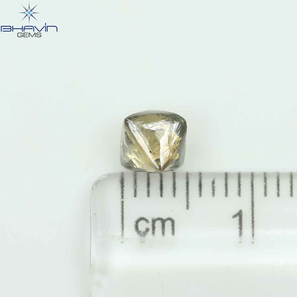 1.21 CT Rough Shape Natural Diamond Brown Color VS2 Clarity (4.80 MM)