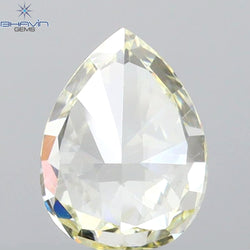 0.83 CT Pear Shape Natural Diamond Yellow Color VS2 Clarity (6.93 MM)