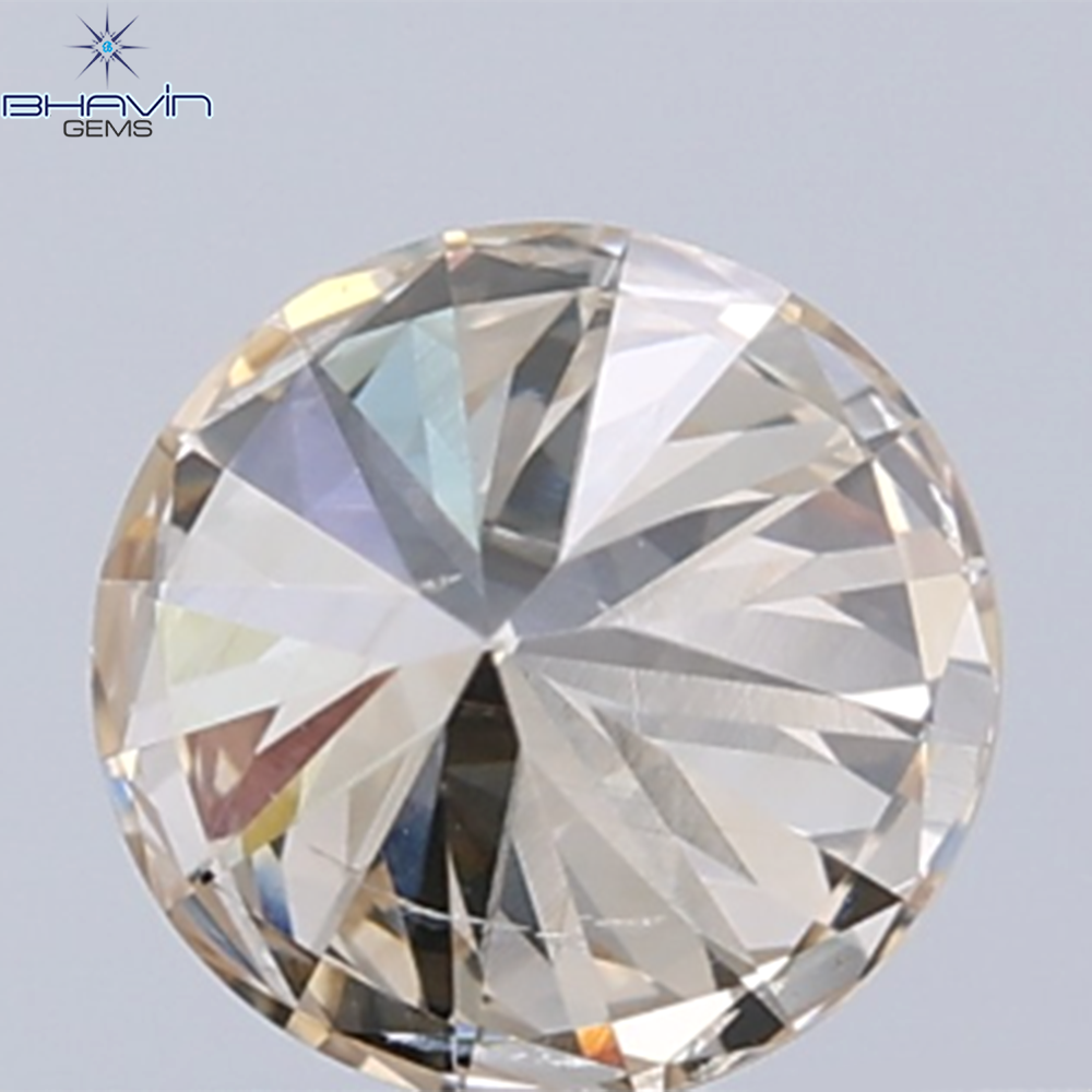 0.45 CT Natural Round Diamond Brown Color Clarity VS2 (4.84 MM)