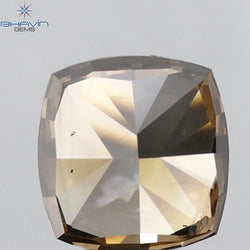 1.02 CT Cushion Shape Natural Diamond Brown Color VS2 Clarity (5.40 MM)