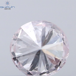 0.08 CT Round Natural Diamond Pink Color VS Clarity