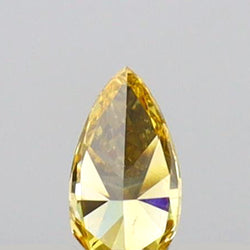 0.07 CT Pear Shape Natural Diamond Orange Yellow Color VS1 Clarity (3.84 MM)