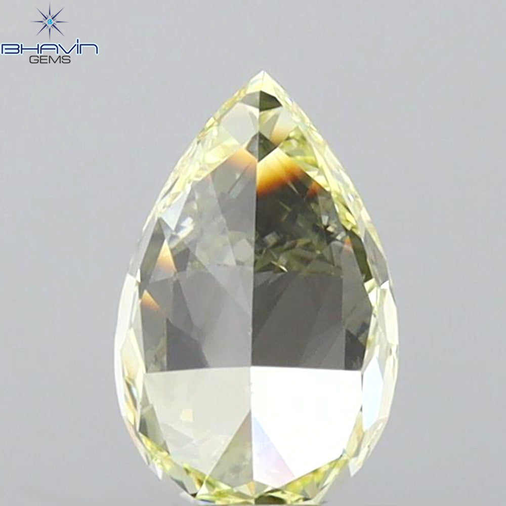 GIA Certified 1.00 CT Pear Diamond Yellow Color Natural Loose Diamond (7.95 MM)