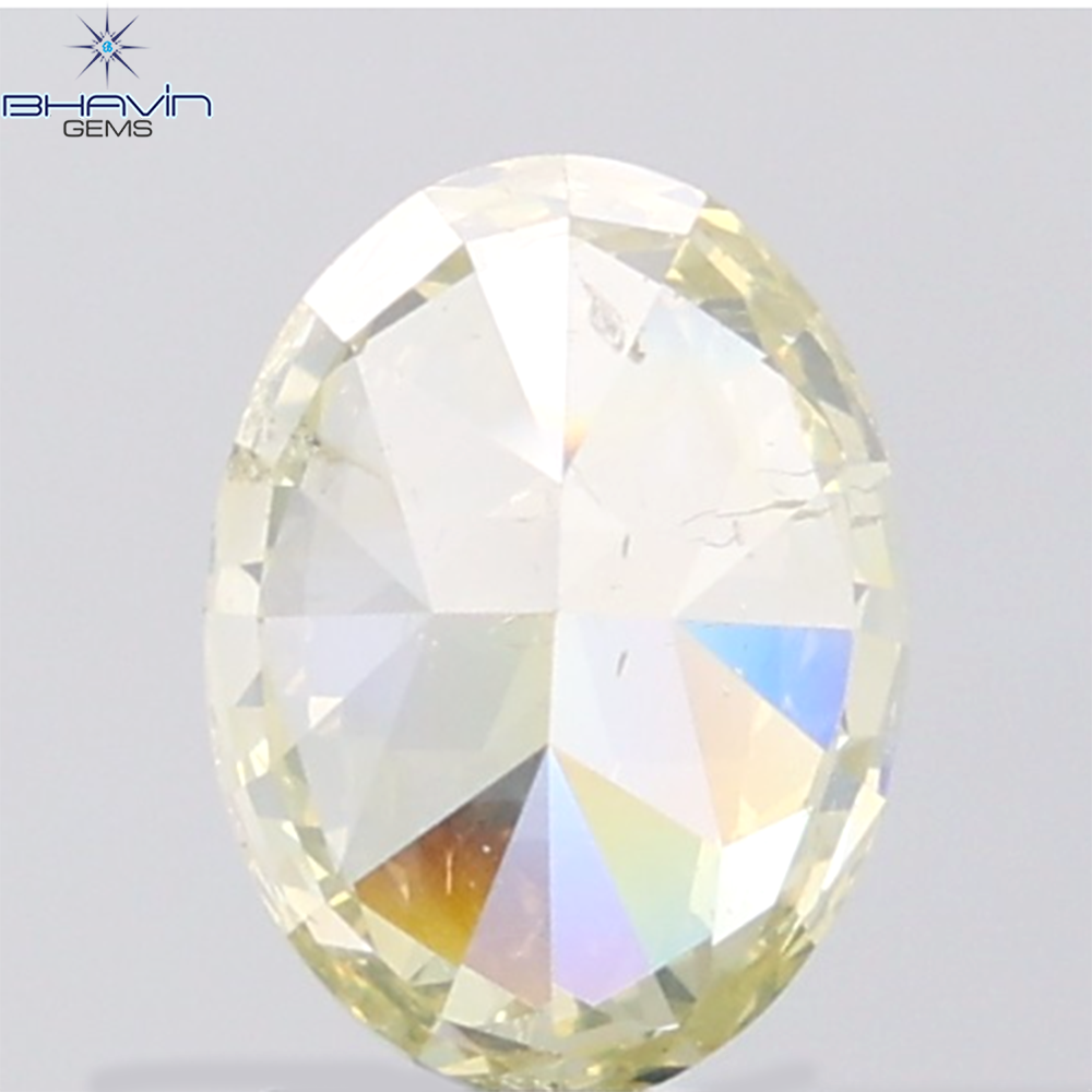 2.00 CT Oval Diamond Natural Green Yellow Color SI2 Clarity (9.26 MM)