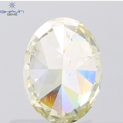 2.00 CT Oval Diamond Natural Green Yellow Color SI2 Clarity (9.26 MM)