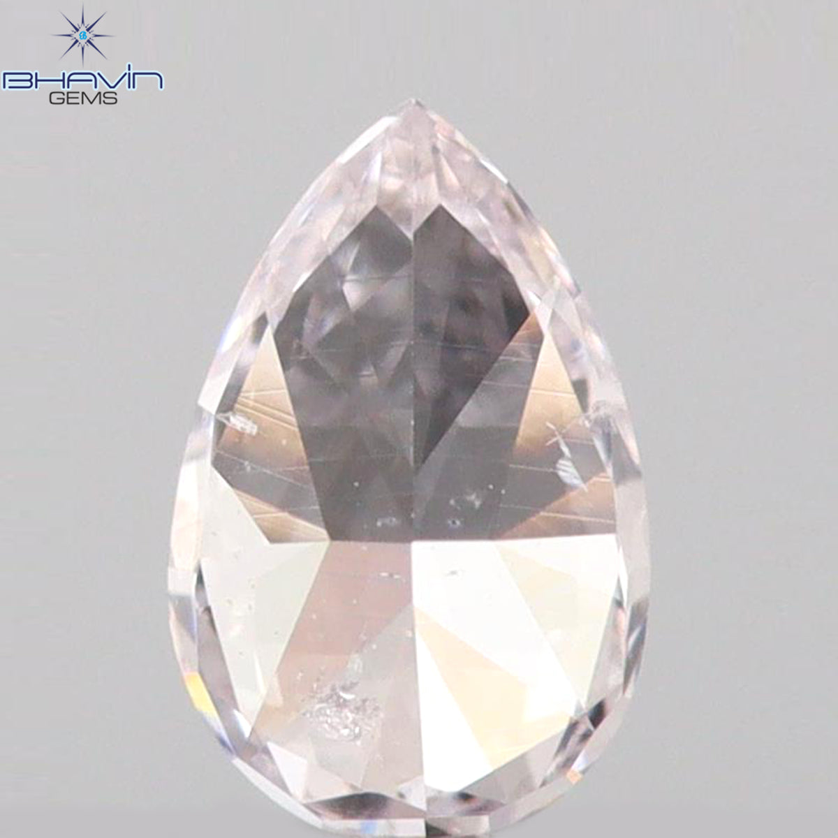 0.17 CT Pear Shape Natural Diamond Pink Color SI1 Clarity (4.40 MM)