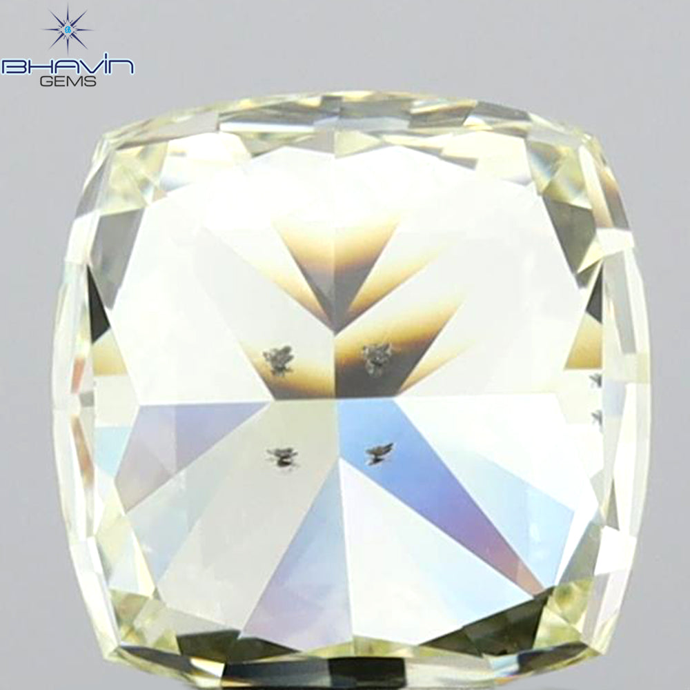GIA Certified 1.71 CT Cushion Diamond Natural Yellow Color SI1 Clarity (6.38 MM)