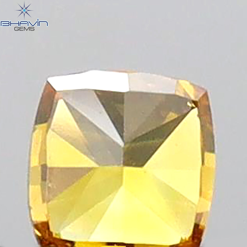 0.12 CT Cushion Shape Natural Diamond Orange Color VS1 Clarity (2.62 MM)