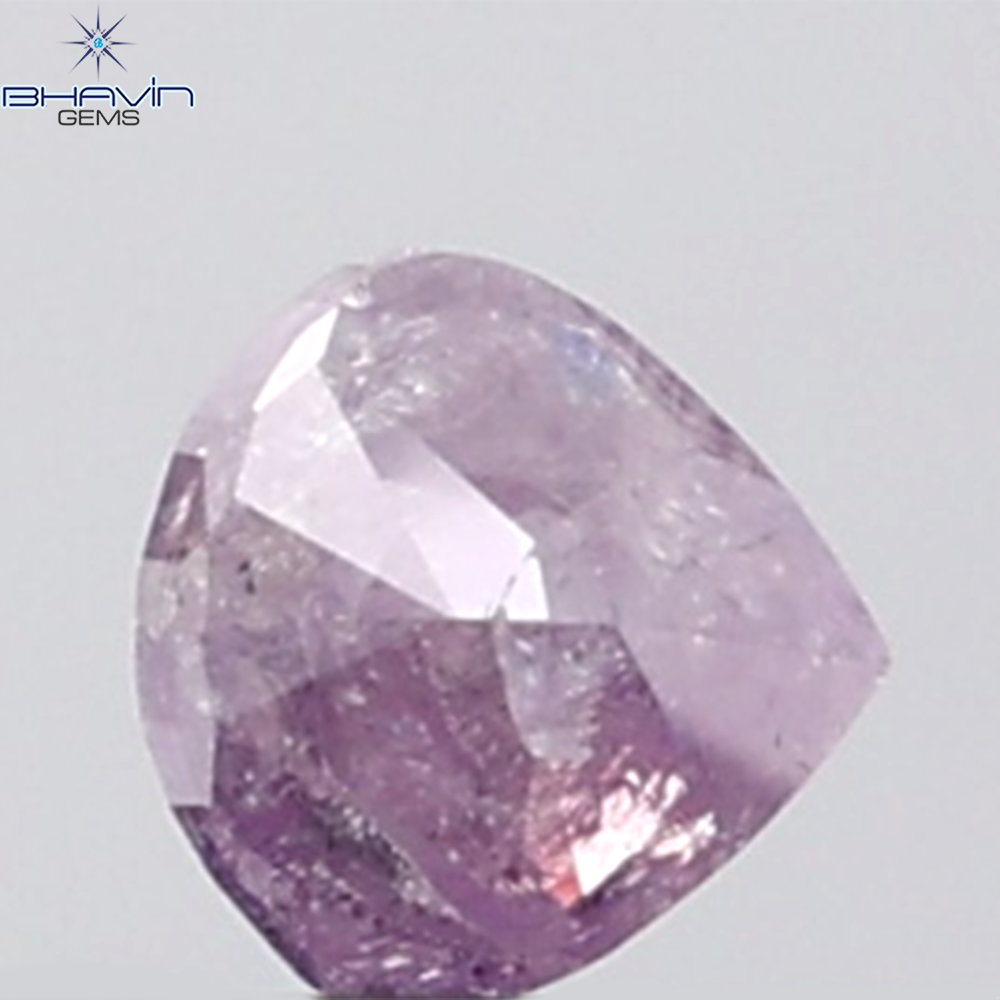 0.34 CT Heart Diamond Natural Pink Color I3 Clarity (4.44 MM)