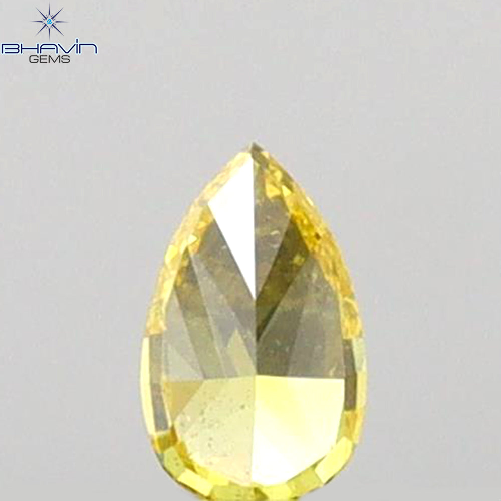 0.09 CT Pear Shape Natural Diamond Yellow Color VS2 Clarity (3.55 MM)