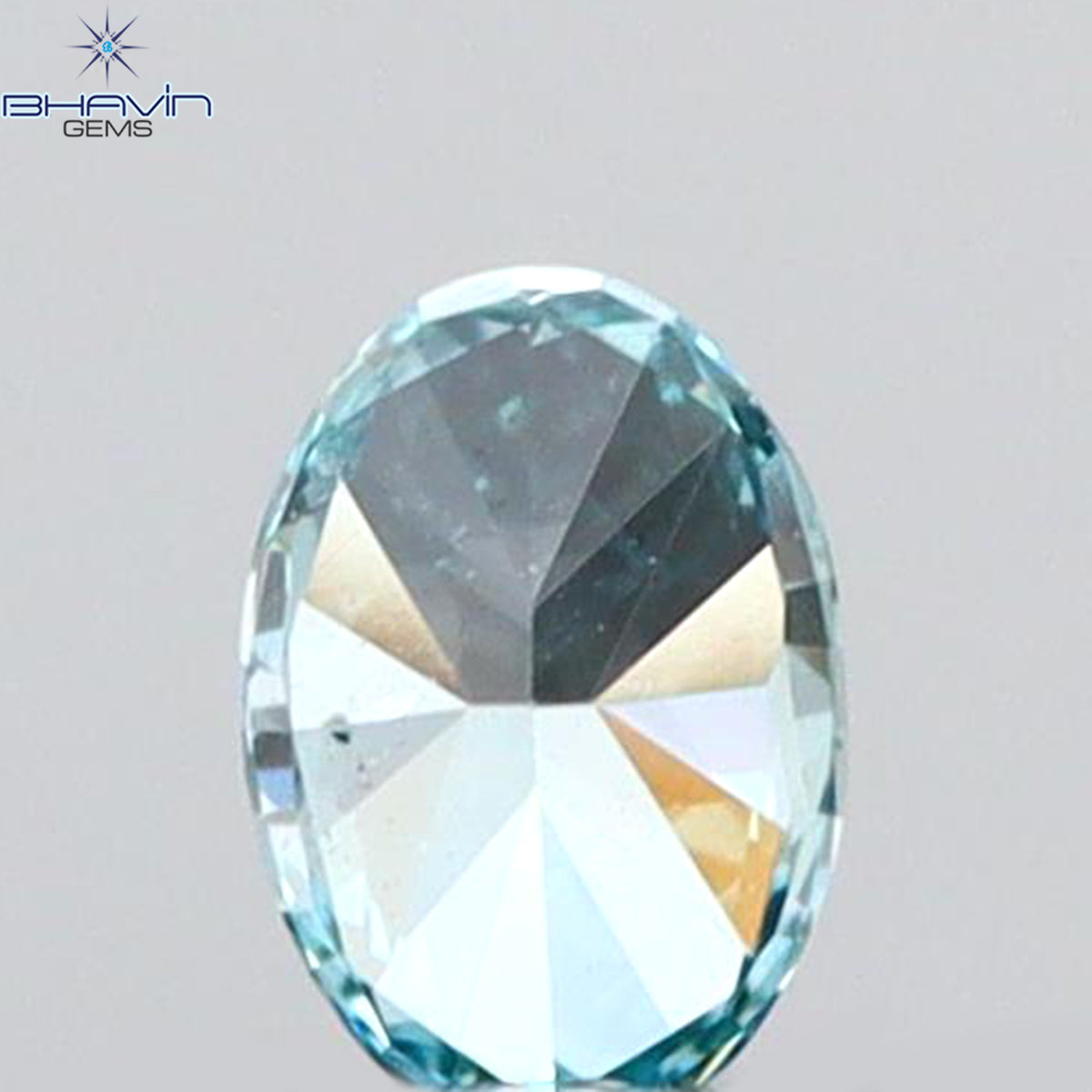 0.07 CT Natural Oval Diamond Enhanced Vivid Aqua Blue Color Clarity VS2 (3.01 MM)