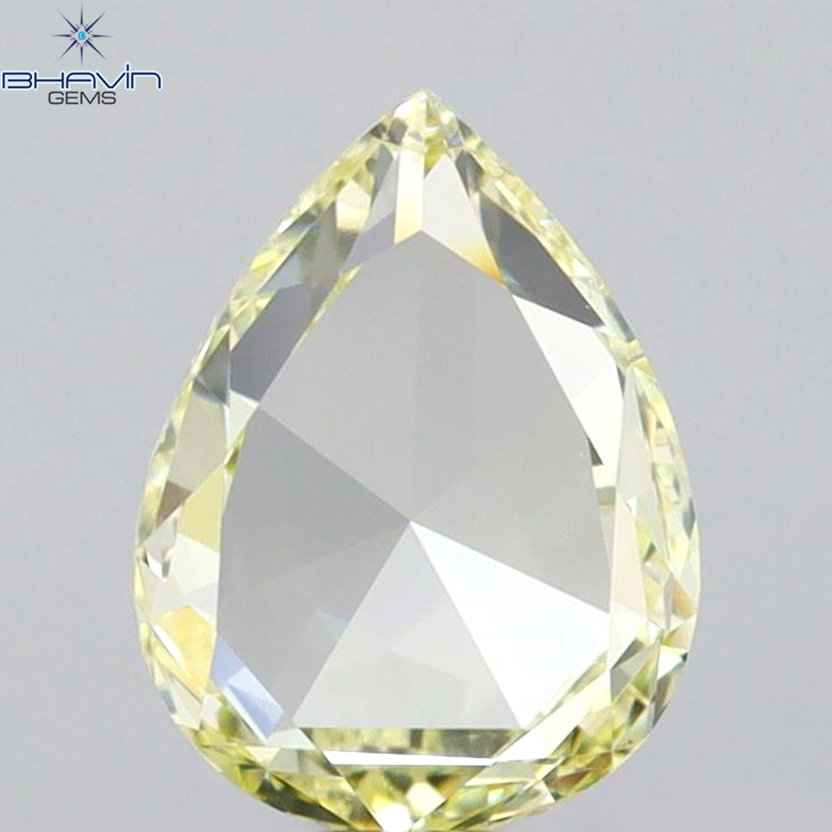 0.71 CT Natural Pear Diamond Fancy Yellow Color Clarity VVS1 (7.25 MM)