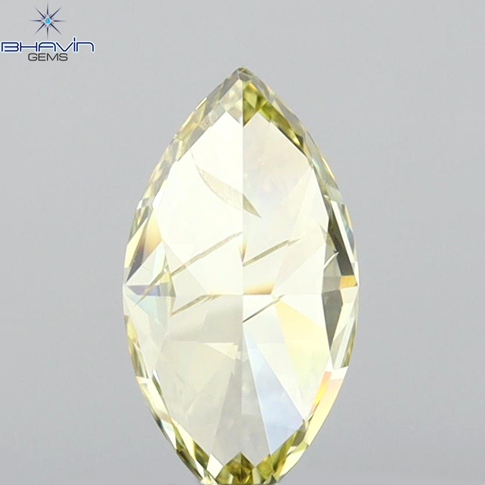 GIA Certified 1.00 CT Marquise Diamond Brownish Greenish Yellow Color I1 Clarity (9.00 MM)