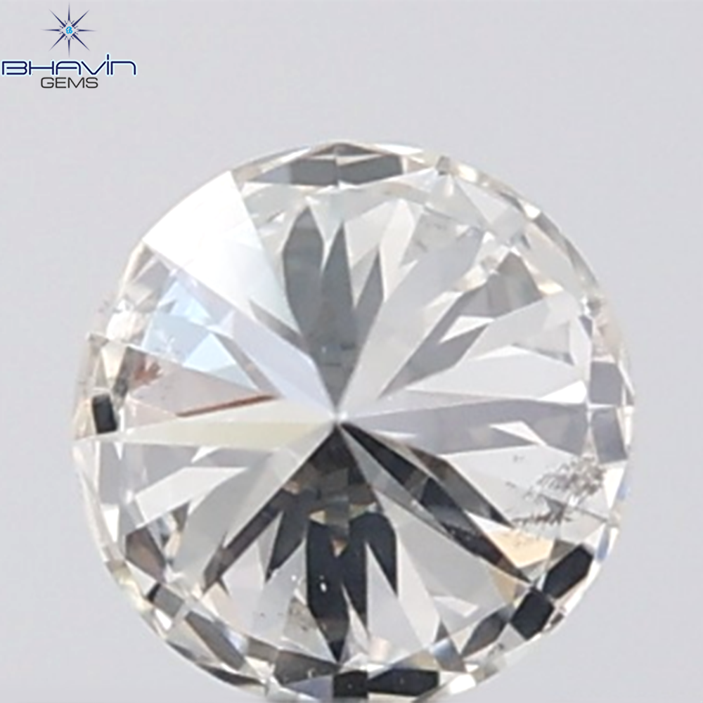 0.18 CT ラウンド ローズ カット シェイプ 天然ダイヤモンド ピンク色 I2 クラリティ (3.86 MM)