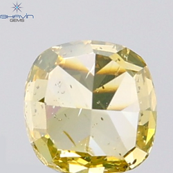 1.01 CT Cushion Diamond Natural Brown Yellow Color SI2 Clarity (5.40 MM)