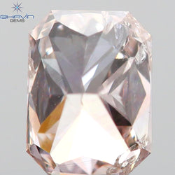 0.25 CT Radiant Shape Natural Diamond Pink Color SI2 Clarity (4.00 MM)