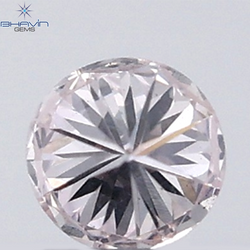 0.09 CT Round Natural Diamond Pink Color VS Clarity
