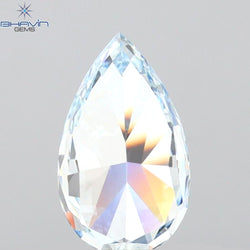 0.81 CT Pear Shape Natural Diamond Blue Color VS1 Clarity (7.68 MM)