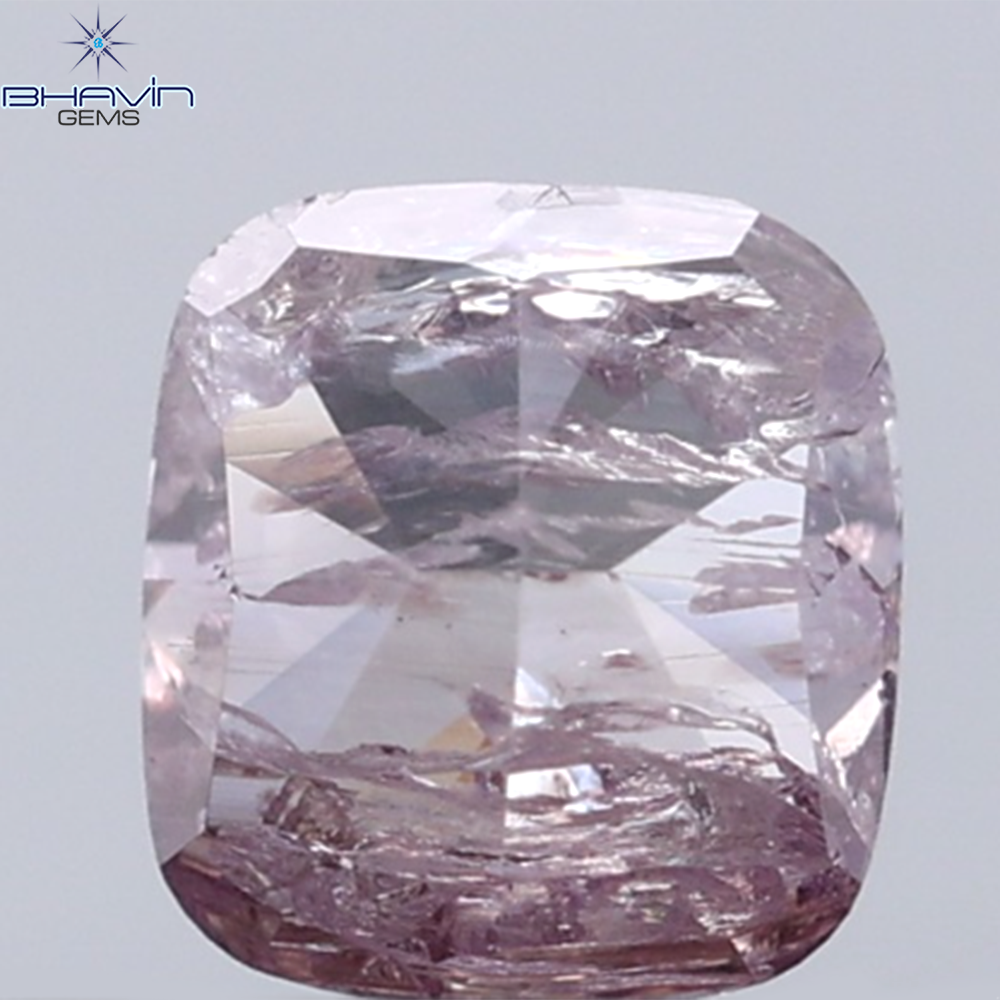0.40 CT Radiant Diamond Natural Pink Color I3 Clarity (4.38 MM)