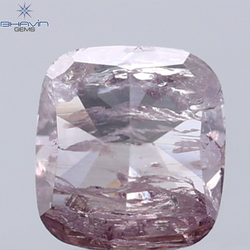 0.40 CT Radiant Diamond Natural Pink Color I3 Clarity (4.38 MM)