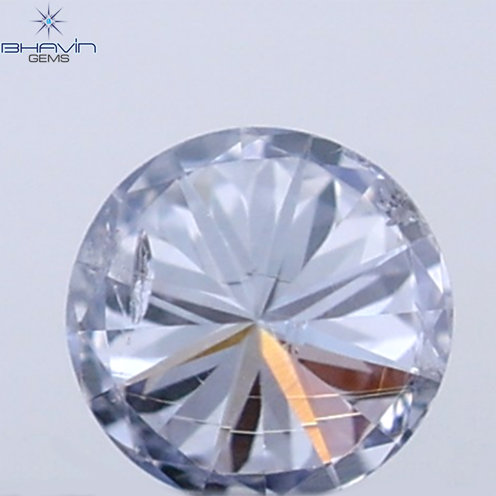 0.18 CT ラウンド ローズ カット シェイプ 天然ダイヤモンド ピンク色 I2 クラリティ (3.86 MM)