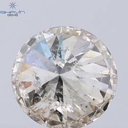 0.18 CT ラウンド ローズ カット シェイプ 天然ダイヤモンド ピンク色 I2 クラリティ (3.86 MM)