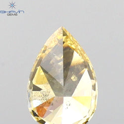 0.30 CT Pear Shape Natural Diamond Orange Color SI1 Clarity (5.50 MM)