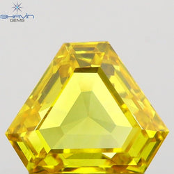 0.59 CT Pentagon Diamond Orange Diamond  Natural Diamond Clarity VS1 (5.88 MM)