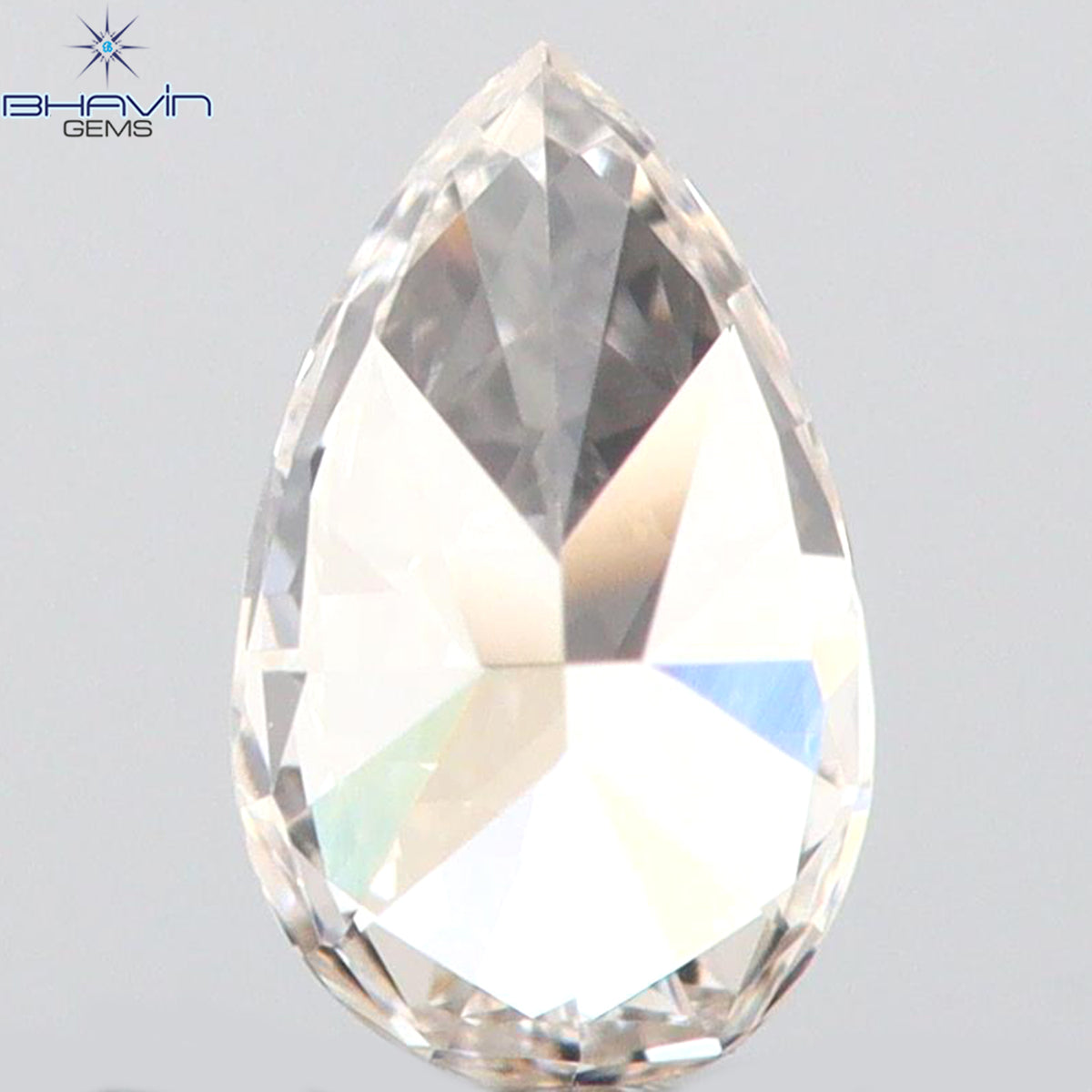 0.08 CT ペアシェイプ ナチュラル ダイヤモンド ピンク色 VS1 クラリティ (3.45 MM)