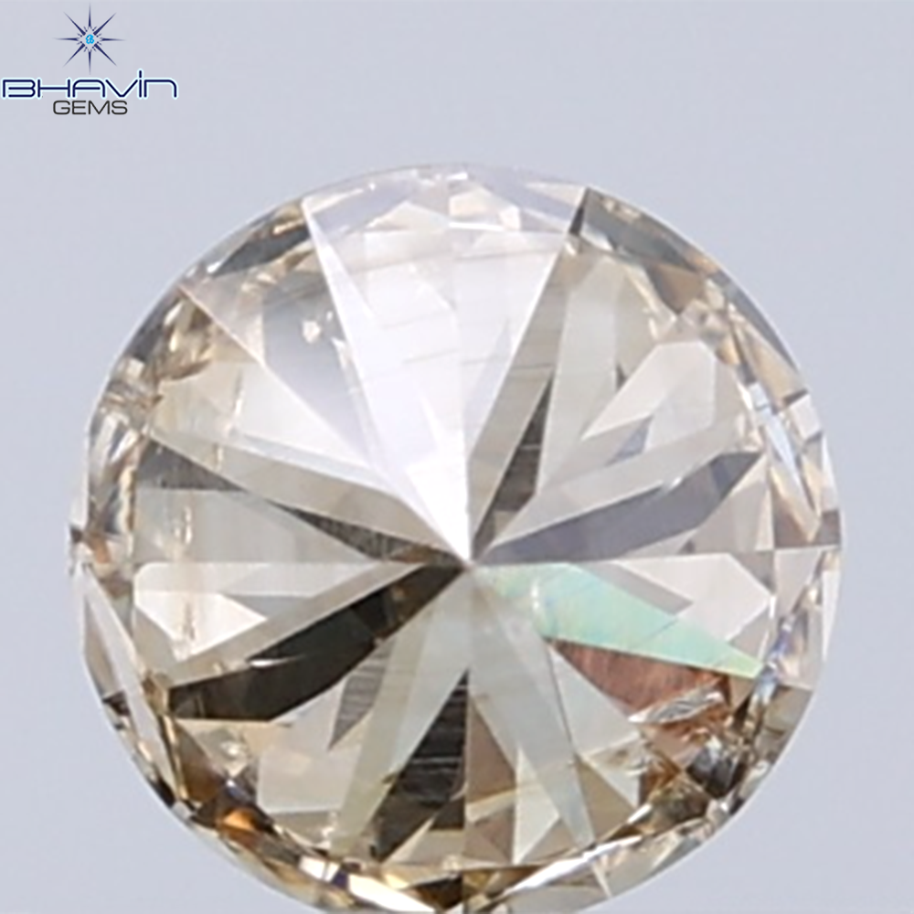 0.25 CT Natural Round Diamond Brown Color Clarity SI1 (4.02 MM)