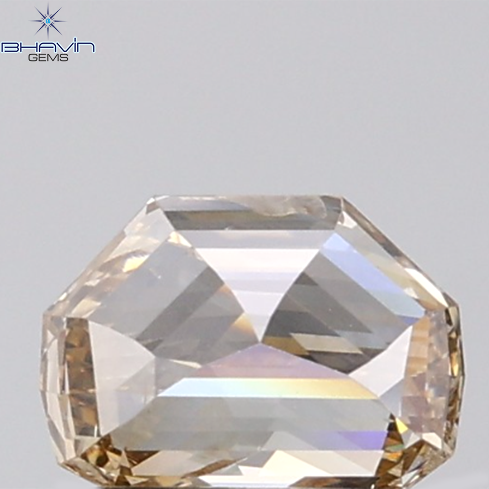 1.02 CT Half Moon Diamond Natural Brown Color SI2 Clarity (7.05 MM)