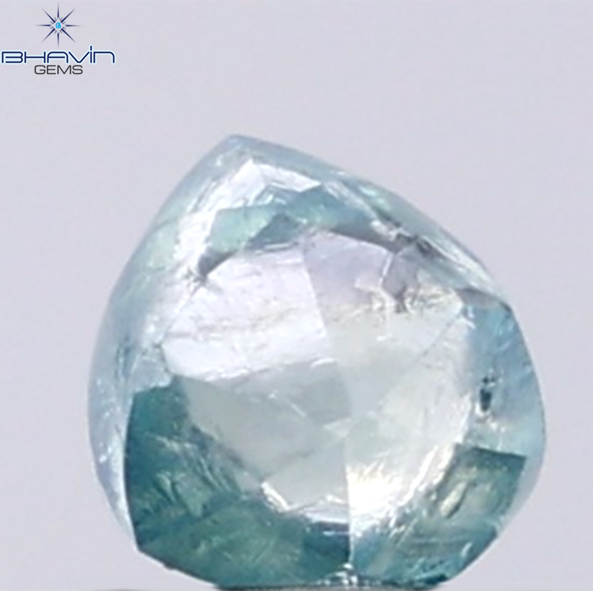 1.08 CT Natural Rough Diamond Enhanced Blue Color Clarity VS (5.56 MM)