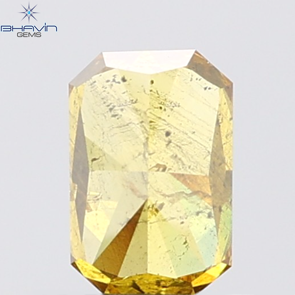 1.03 CT Radiant Natural Orange Diamond I1 Clarity (6.67 MM)