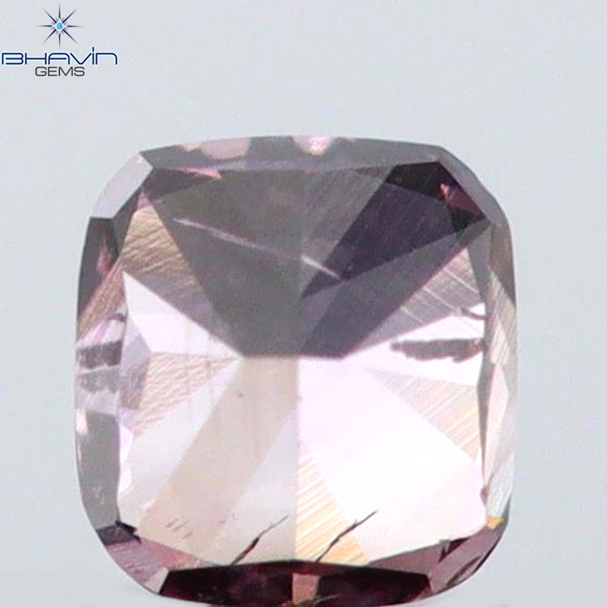 0.09 CT クッションシェイプ 天然ダイヤモンド ピンクカラー SI2 クラリティ (2.42 MM)