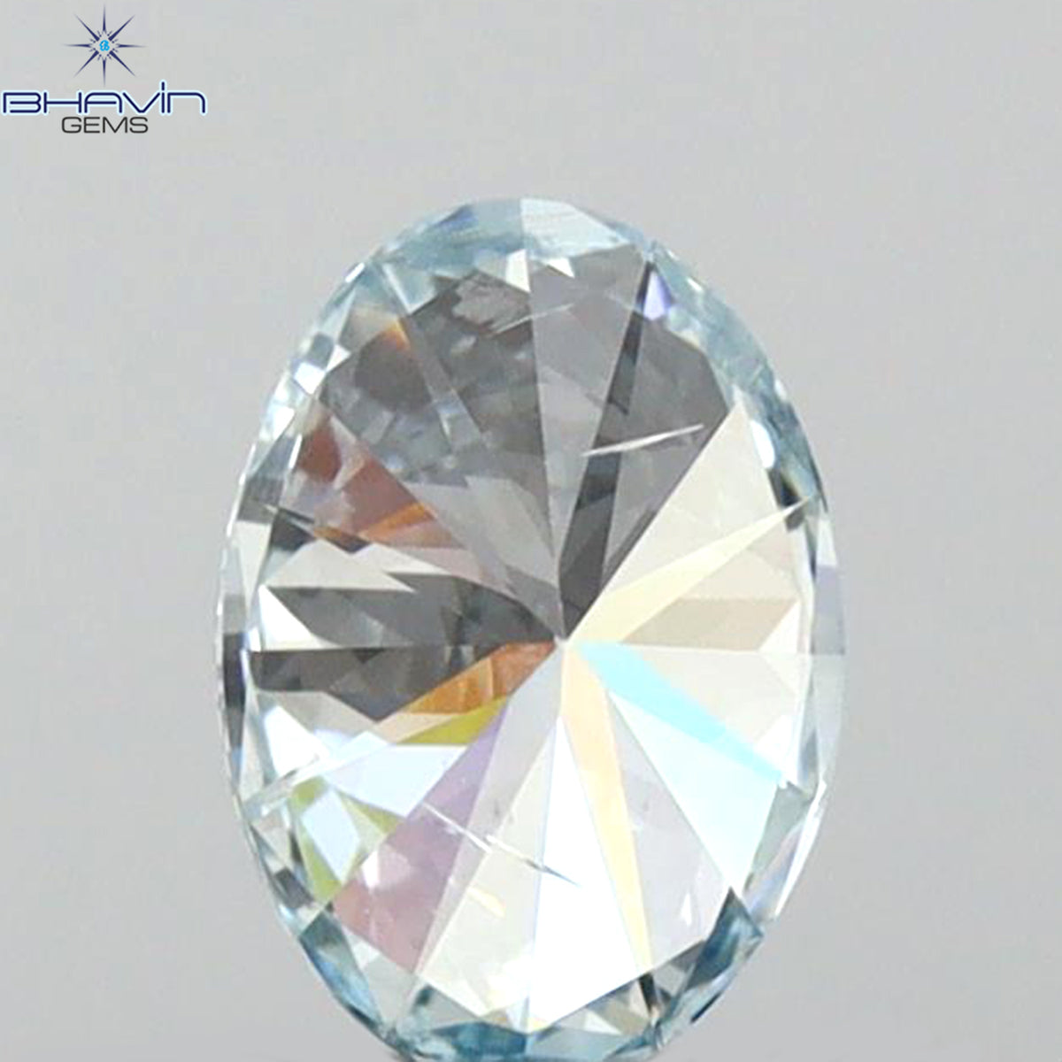0.50 CT Natural Oval Diamond Enhanced Blue Color Clarity SI2 (6.00 MM)