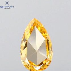 0.16 CT Pear Shape Natural Diamond Orange Color VS1 Clarity (4.83 MM)