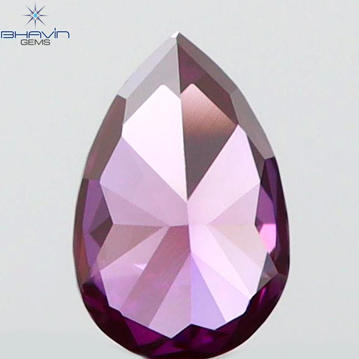 0.09 CT Natural Pear Diamond Enhanced Pink Color Clarity VS1 (3.36 MM)